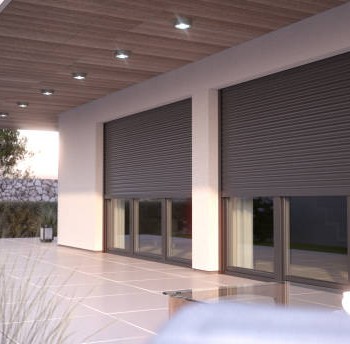 blinds and house, 3D illustration blinds and house, 3D illustration
